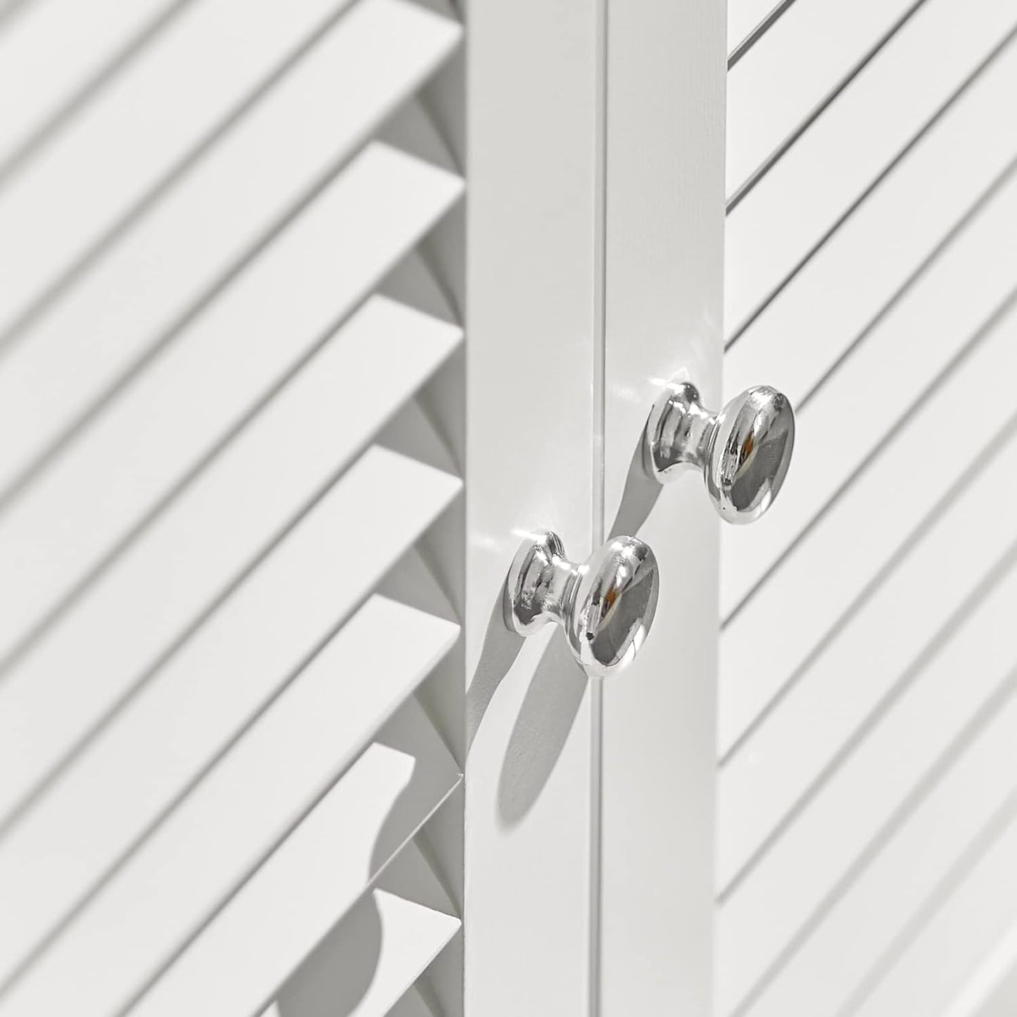 SoBuy Meuble lavabo - 2 portes et 2 étages - Blanc - 60x35x58cm