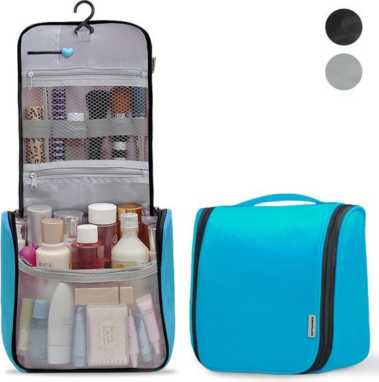 TRVLMORE Trousse de toilette - Suspension avec crochet - Unisexe - Bleu clair