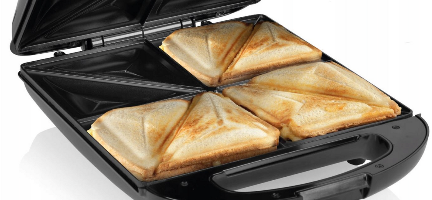 Appareil à sandwichs Princess XL - Grille-pain pour 4 sandwichs - 25 x 22 cm - Noir