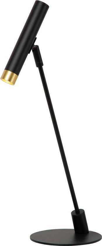 Lucide ALEC - Lampe de bureau - LED 3 StepDim - G9 - 1x3 W 2700 K - Anneaux interchangeables inclus - Noir