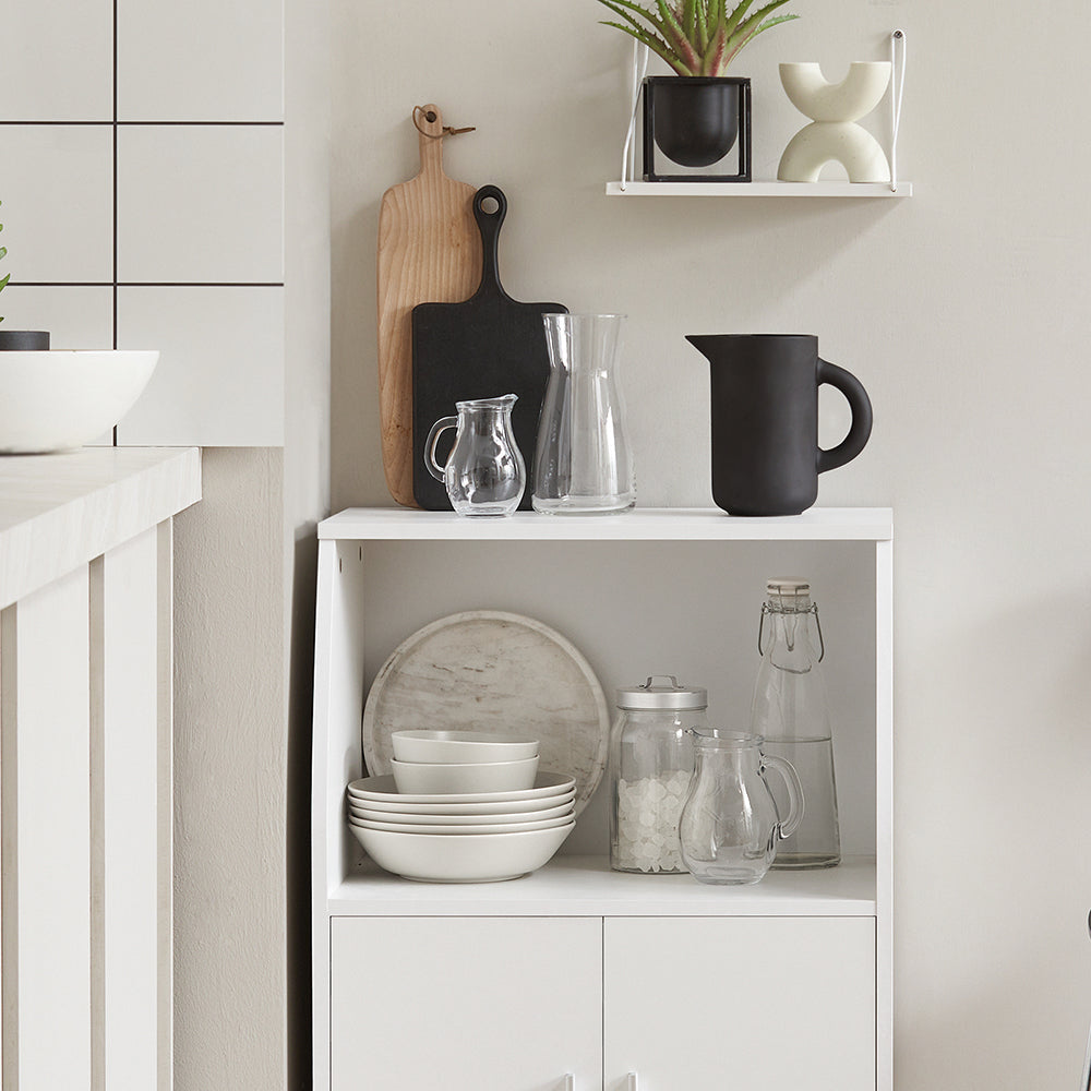 Armoire de cuisine sur roulettes - SoBuy - 55x38x84 cm - Blanc