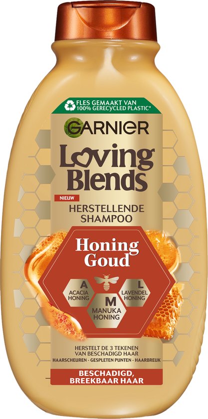 Garnier Loving Blends - Shampooing - Miel doré - Soin capillaire pour cheveux abîmés ou fragiles - 300 ml