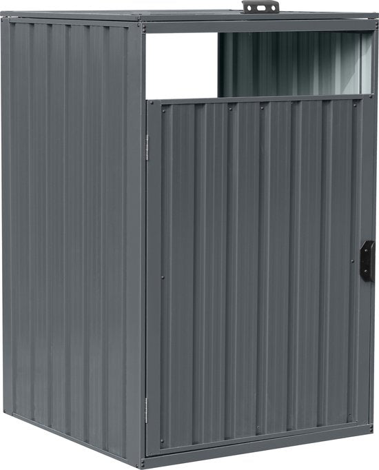 AXI Owen - Abri métallique pour conteneur, couleur anthracite - Abri pour 1 conteneur à déchets – Capacité max. 240 L – Bonne ventilation