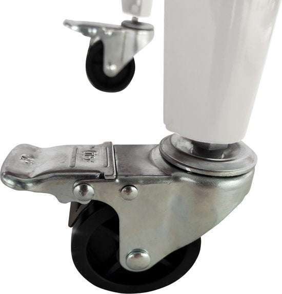AXI Retro Cooler Blanc - Glacière à roulettes - Capacité de 76 L - Glacière avec robinet de vidange