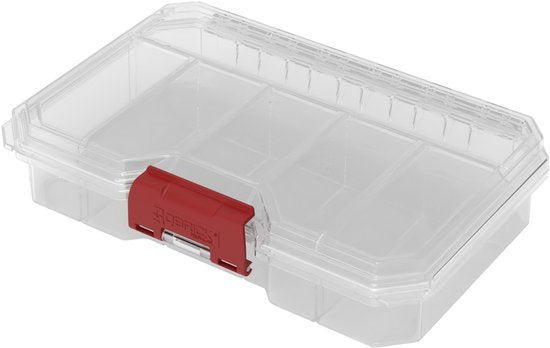 QBRICK SYSTEM Organizer Compact Set 1 B – 4 pièces – Boîtes de rangement avec compartiments - Transparentes