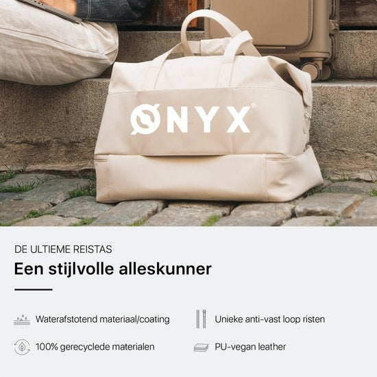 ONYX The Weekender Sac de voyage pour femmes et hommes - Sac de week-end 50 L - Sac de voyage en tant que bagage à main - Blanc ivoire