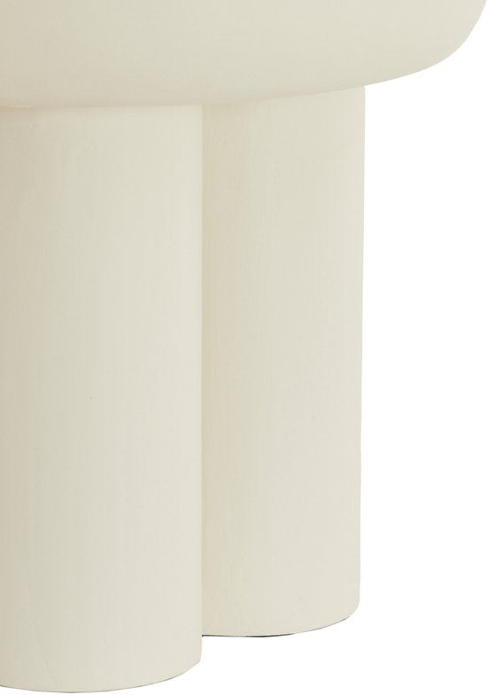 Light & Living table d'appoint ALI bois gris brun travertin sable - Ø45x50 cm