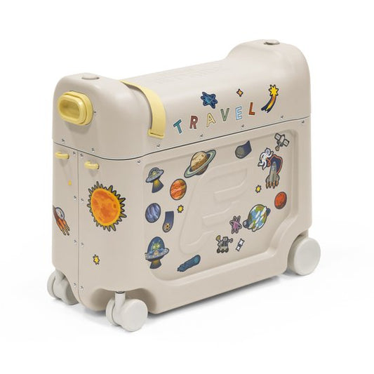 JetKids by Stokke BedBox Valise à roulettes pour enfants, blanc moonglow