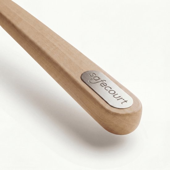 Safecourt Kitchen Set de 5 spatules en bois [100% sans microplastiques] - Bois de bouleau certifié FSC