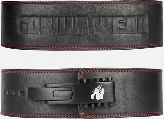 Ceinture de musculation - Gorilla Wear - en cuir à levier - 10 cm - Taille L/XL - Noir