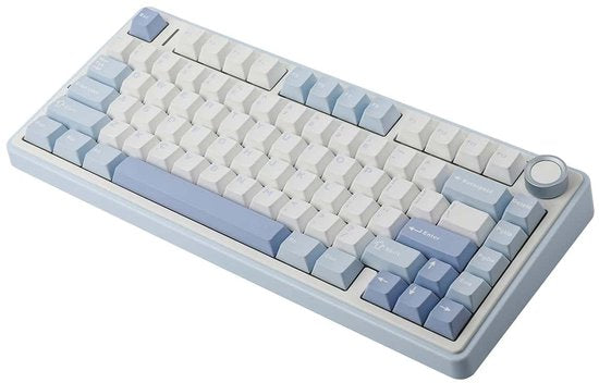 Clavier de jeu mécanique sans fil EPOMAKER F75 Sea Salt Blue LEOBOG Greywood V3 Switch RGB avec fonction Hotswap