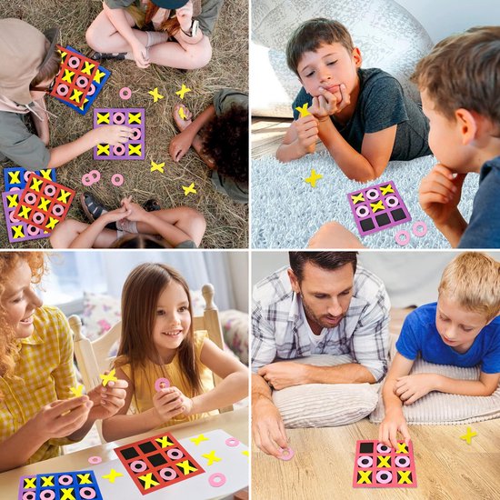 Partizzle 24x Mini jeu de beurre, fromage et oeufs - Cadeaux de fête - Jeux de Tic Tac Toe - Petits jouets éducatifs - Friandises pour enfants - Mousse