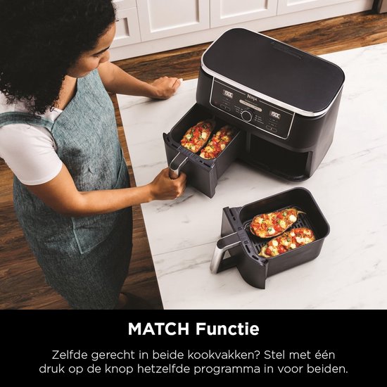 Friteuse à air chaud double Ninja XXL - 9,5 litres - Modèle 2020 - Technologie Dual Zone - AF400EU