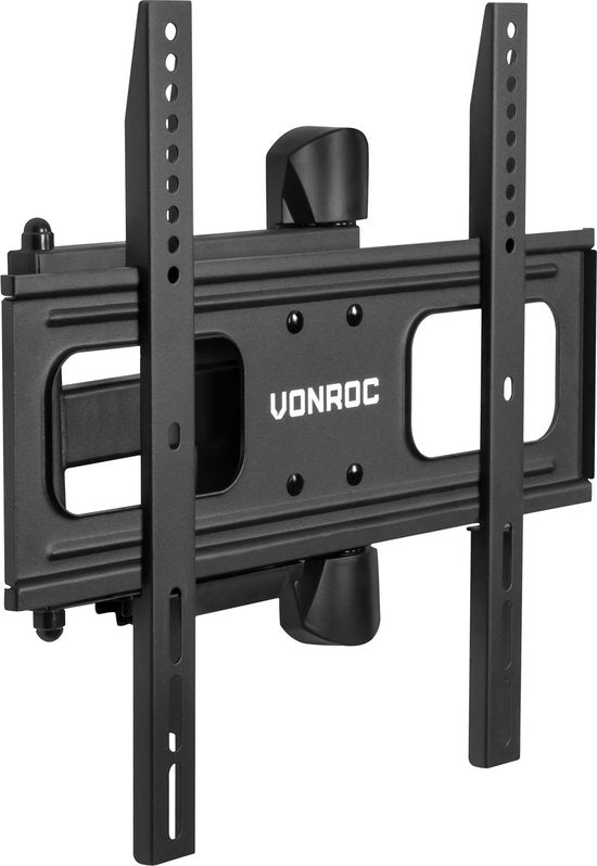 VONROC Support TV - Orientable et inclinable pour 32 à 75 pouces - Universel jusqu'à 50 kg. - Matériel de montage inclus