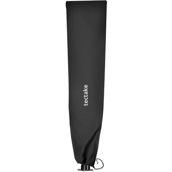 Douche d'extérieur tectake® - Solaire - 35 L - Eau chaude jusqu'à 60 °C - Avec housse de protection et porte-savon - Raccord pour tuyau d'arrosage - Douche de jardin avec grande pomme de douche réglable et robinet au pied - Douche solaire - Douche de camp
