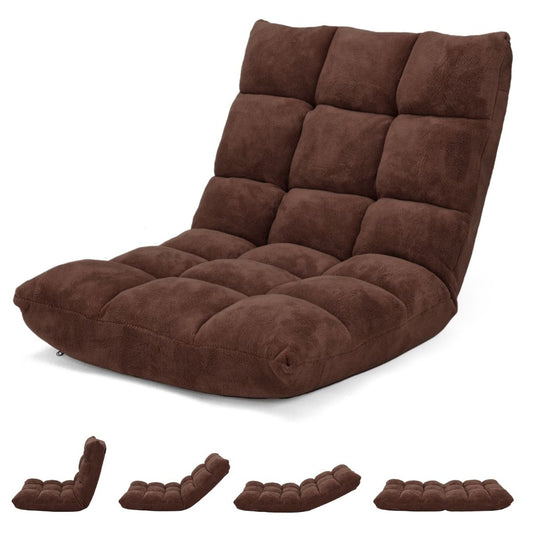 Chaise de sol Coast avec dossier réglable - Max. 90 kg - 105 x 56 x 15 cm - Marron