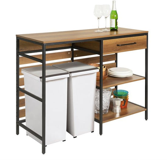 SoBuy FSB71-PF Buffet en bois composite marron avec tiroir et étagères