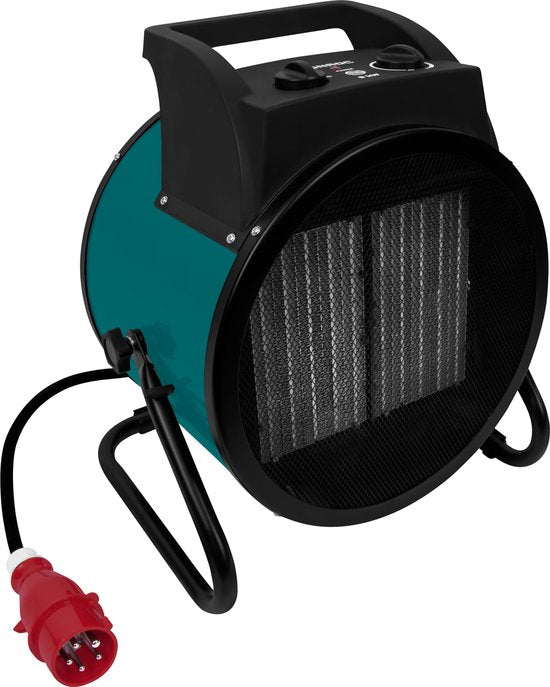 VONROC Chauffage électrique - chauffage soufflant - chauffage d'atelier - puissance 400V - 6000W/9000W - céramique - thermostat - pour pièces jusqu'à 80m2
