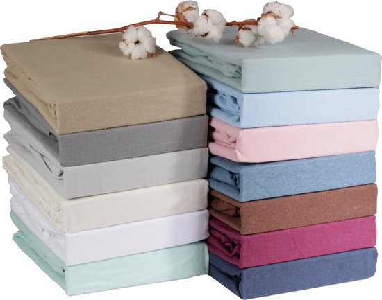 Drap-housse DoubleDry en flanelle 100 % coton doux - Double 180 x 200 cm - Élastique sur tout le pourtour - Blanc