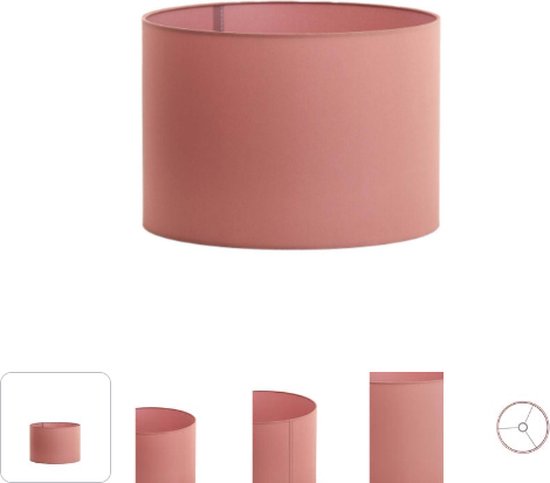 Light & Living Abat-jour Imani - Rose - 30 x 30 x 21 cm - Moderne