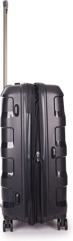 Stratic Straw+ - valise moyenne - 66x45x28 cm - 3.7 kg - 65-74 L - spinner - noir