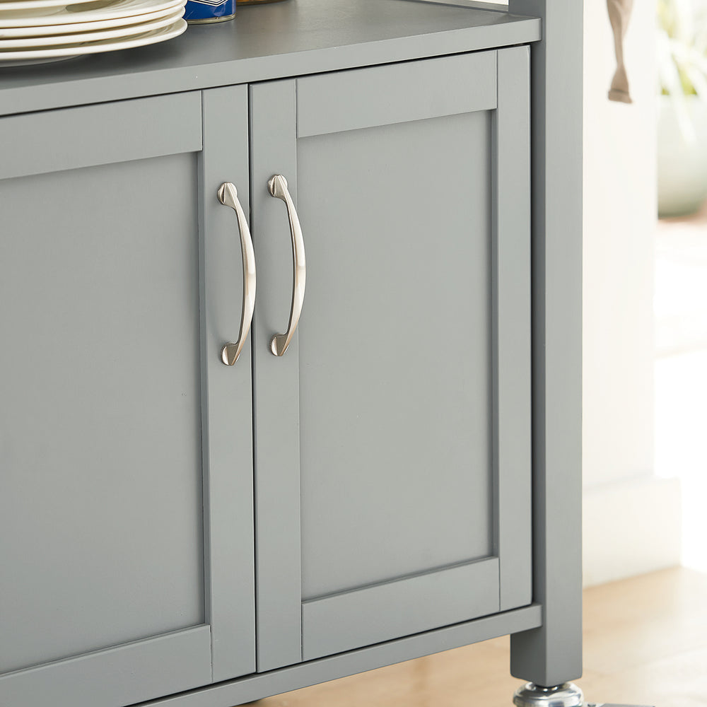 SoBuy Chariot de cuisine avec 1 tiroir et 2 portes - Max. 30KG - 60 x 44 x 92 cm - Gris