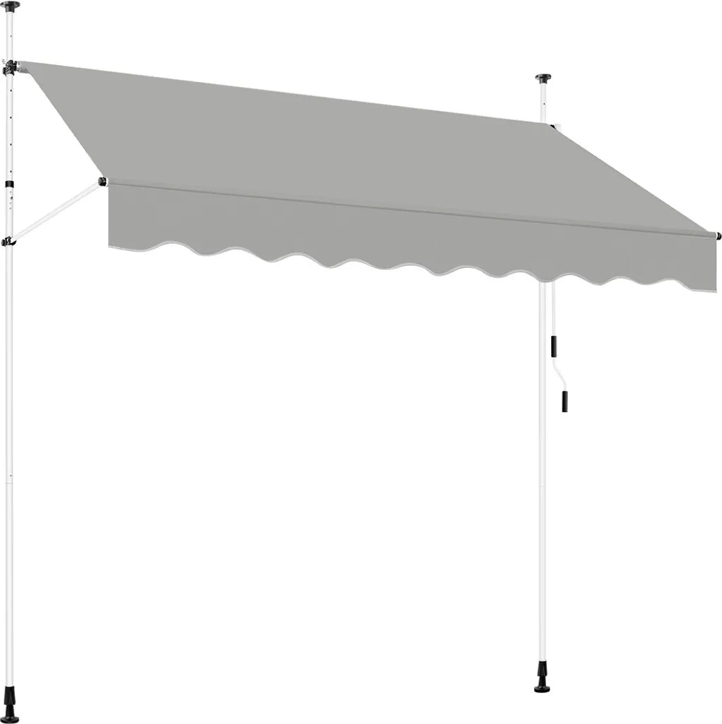Yaheetech Store à pince 250 x 180 cm - Hauteur 210-300 cm - Manivelle - Gris clair