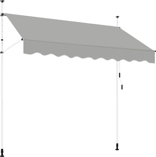 Yaheetech Store à pince 250 x 180 cm - Hauteur 210-300 cm - Manivelle - Gris clair
