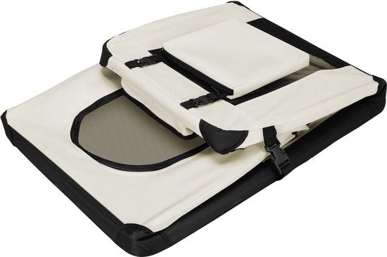 Boîte de transport pliante pour chien / Banc Lassie M - Beige - 42 x 60 x 44 cm