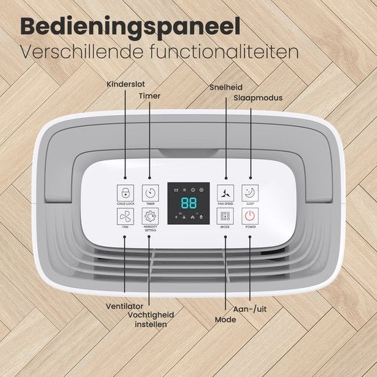 Déshumidificateur Auronic - Série Compact Plus - pour des pièces jusqu'à 40 m² - 420 W - 20L - Blanc