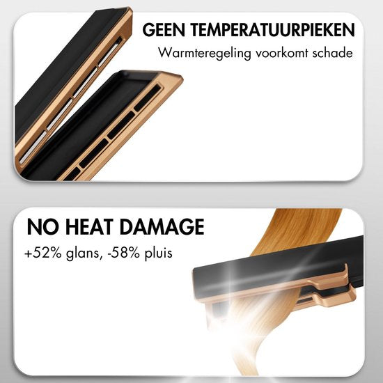Sansbeauté® Sanstraight Straightener Wet-to-Dry with Travel Pouch - 2 in 1 - Hair Dryer & Straighteners - Coldshot - 80℃ to 140℃ - Hair Straigthener - Hair Straightener - Lisseur Cheveux - Alternative Steam Straightener
