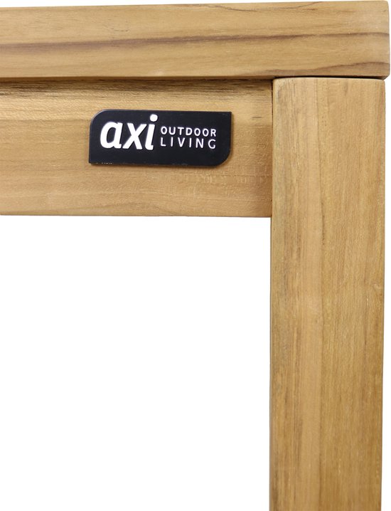 Table d'appoint AXI August en teck marron – Petite table de jardin en bois – Carrée - 50 x 50 x 45 cm - 100 % teck – Pour le jardin, la terrasse et le balcon