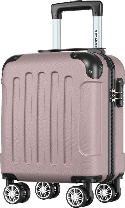 Valise cabine TRVLMORE - 40 x 30 x 20 cm - 24 L - Or rose - Serrure à combinaison - 4 roulettes