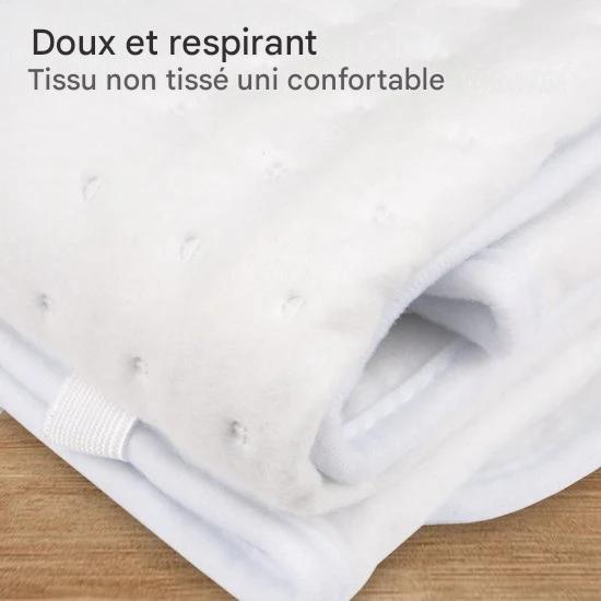 Couverture électrique - Auronic - 2 personnes - 160x140cm - avec élastiques d'angle et 2 contrôleurs - Blanc