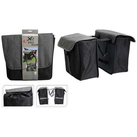 Sacoche de vélo double Dunlop - 40 litres - Polyester 600D - Noir