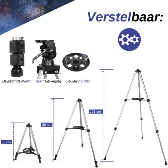 CAMUX Telescope - Stargazer - Convient aux adultes et aux enfants - Vision nocturne - Astronomie