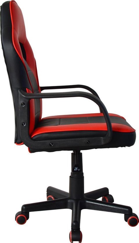Chaise de jeu Thomas junior - chaise de bureau gaming - réglable en hauteur - rouge noir