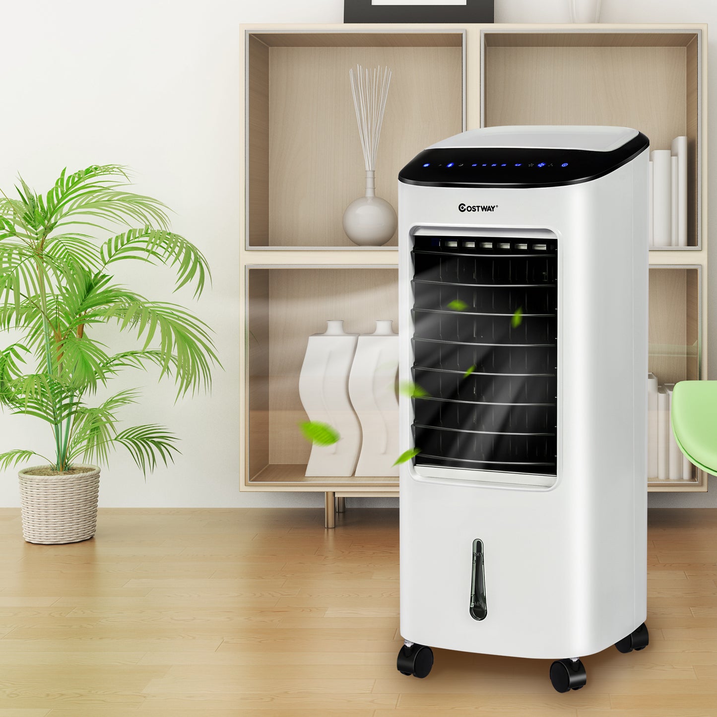 Coast Air Cooler - Humidificateur - 4-en-1 - Avec éléments de refroidissement et télécommande - 65W - Blanc