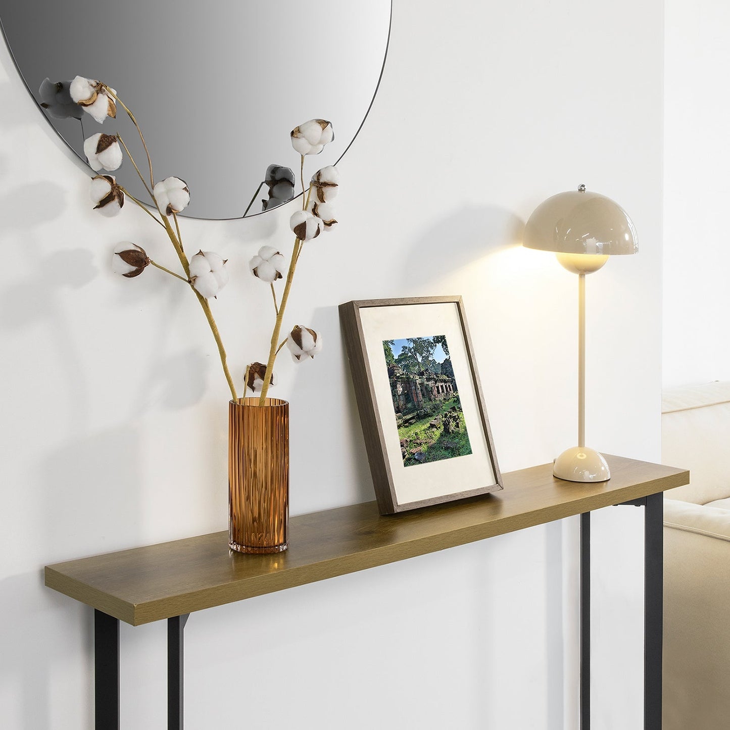 SoBuy Table d'entrée - Moderne - Max. 50 kg - 120 x 20 x 75 cm - Moderne