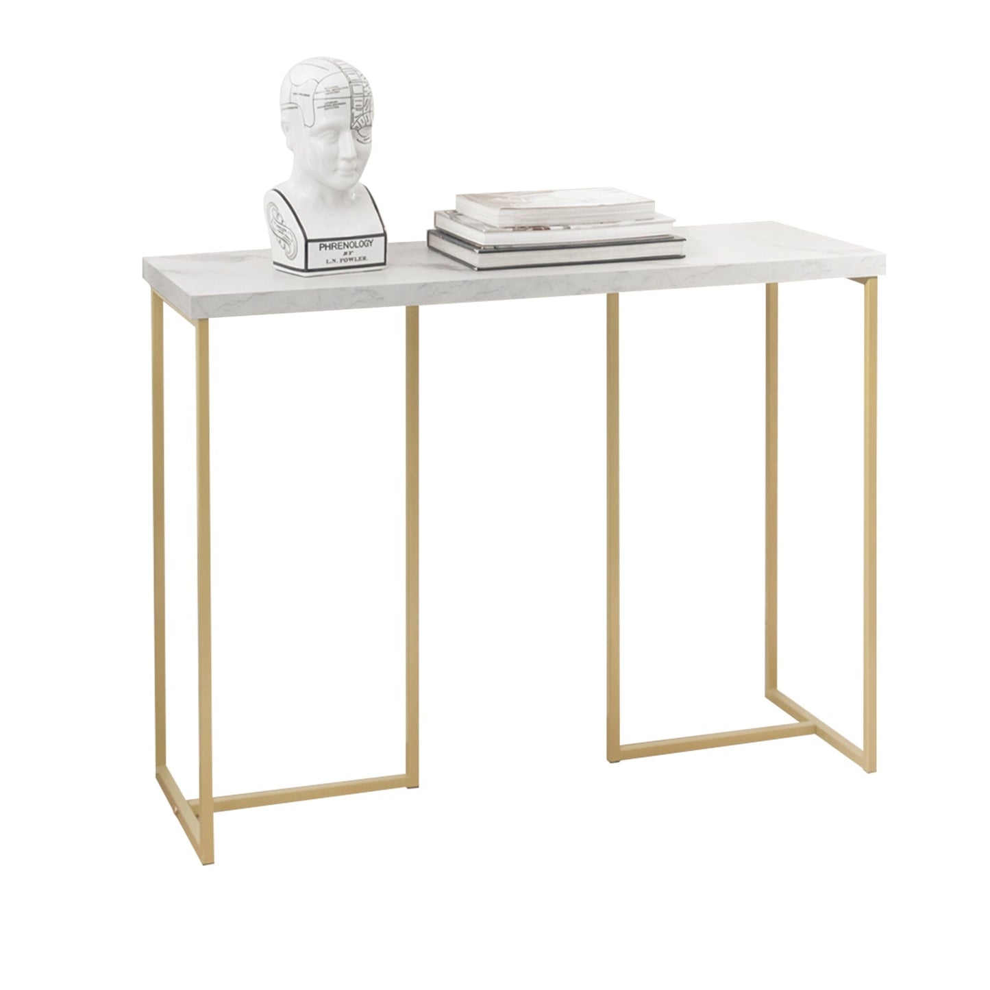 SoBuy Table d'appoint - Haute qualité - Structure en fer - 100 x 40 x 80 cm