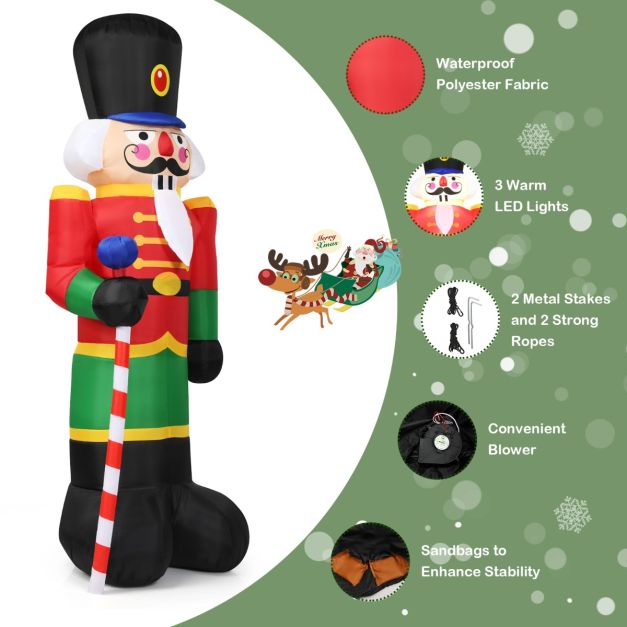 Coast Inflatable Christmas Nutcracker - 3 Led Lights - Incl. Fan - 2.4M
