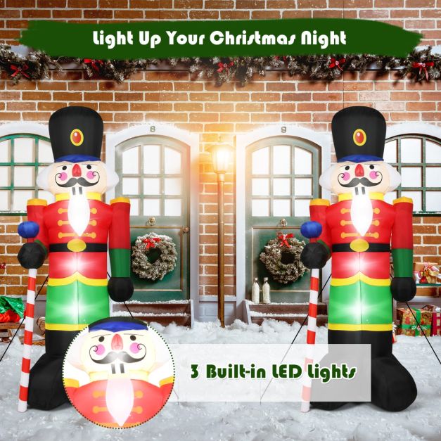 Coast Inflatable Christmas Nutcracker - 3 Led Lights - Incl. Fan - 2.4M