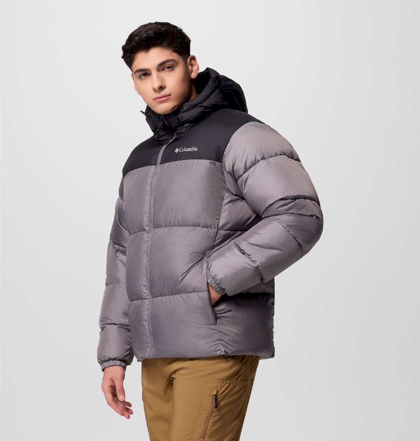 Veste d'hiver Columbia Hommes - Omni-Shield Puffect - Veste à capuche - XXL - Gris foncé