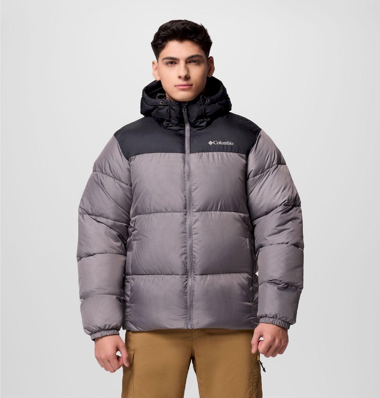 Veste d'hiver Columbia Hommes - Omni-Shield Puffect - Veste à capuche - XXL - Gris foncé
