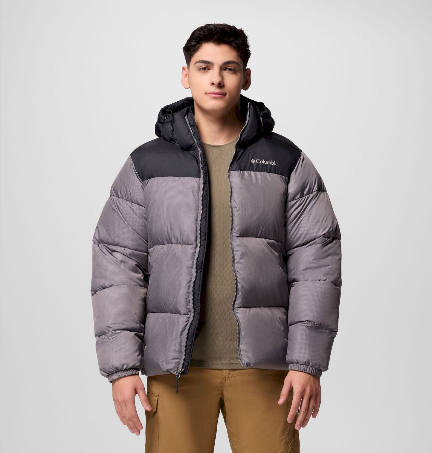 Veste d'hiver Columbia Hommes - Omni-Shield Puffect - Veste à capuche - XXL - Gris foncé