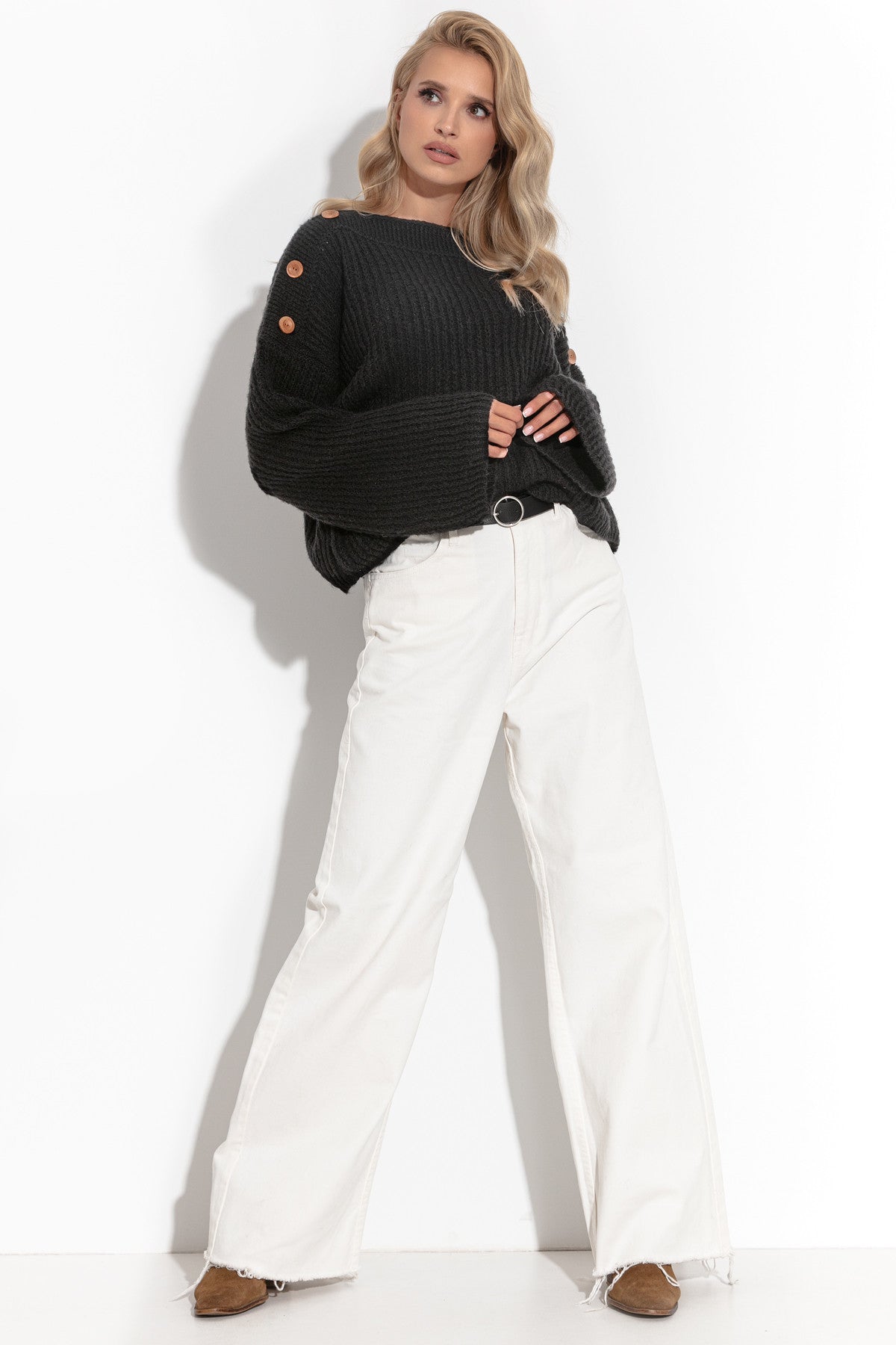 Fobya F1265 Pull femme - Noir - Taille 42/44