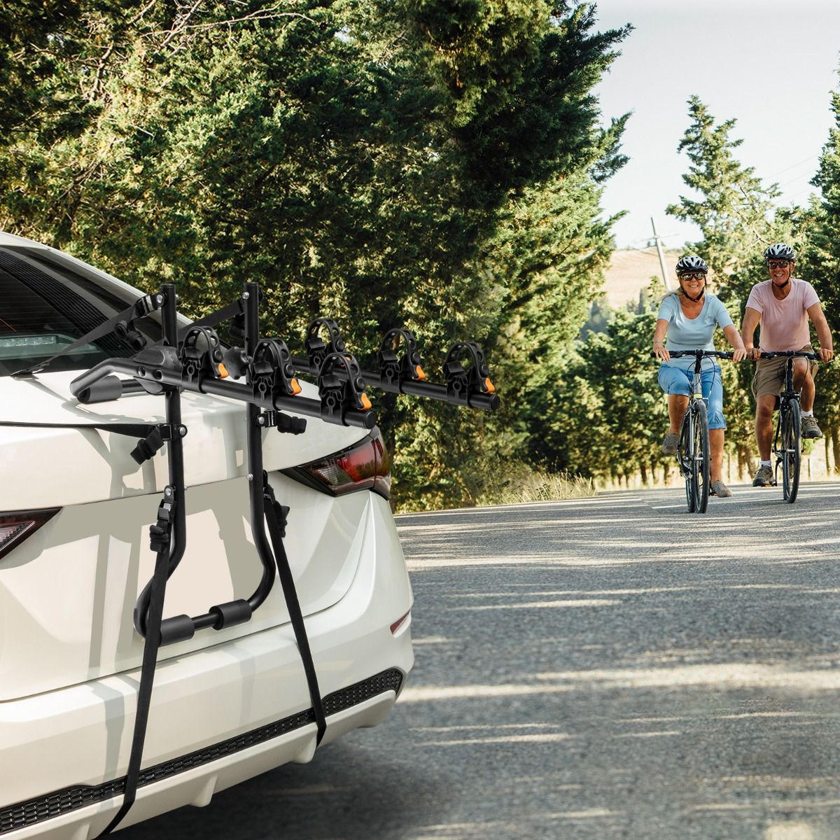 Coast Trunk Bike Carrier for 3 Bikes - Porte-vélos réglable sur le hayon 71 x 33 x 63 cm - Noir - Capacité de charge 45 kg