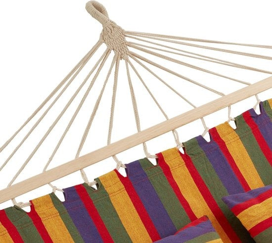 tectake - Hamac 2 personnes Eden à rayures colorées - 403568