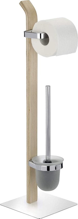 Ensemble de WC sur pied Samona Nature, porte-brosse de WC