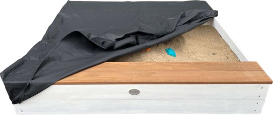 Bac à sable AXI Evy avec bacs à eau et espace de rangement Blanc/marron - Kit d'accessoires inclus